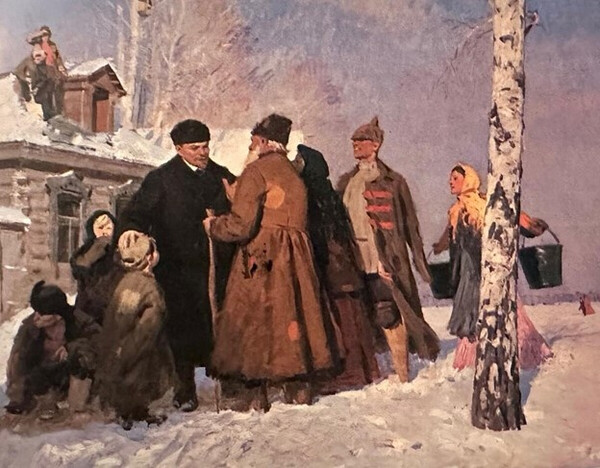 Виктор Цыплаков. Ленин с крестьянами. 1960