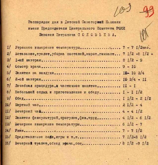 Распорядок дня в Артеке